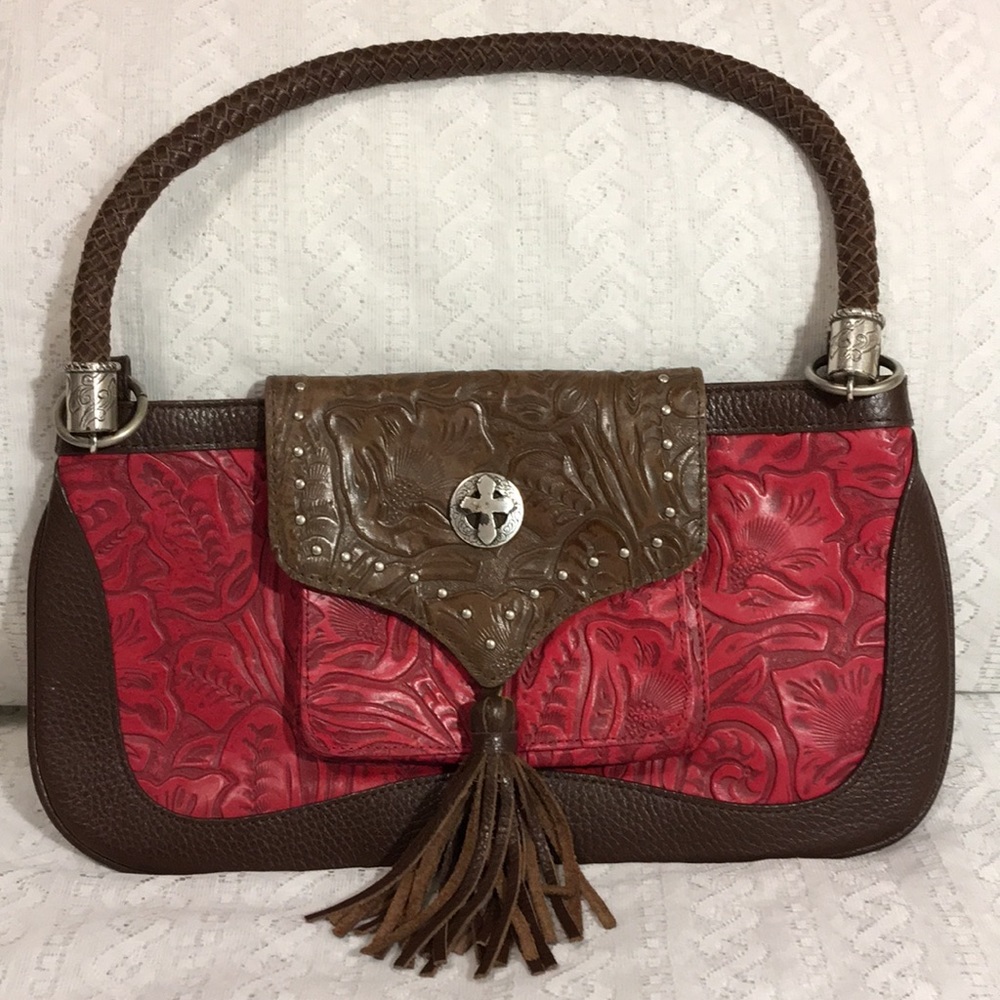 Enmon Leather Shoulder Clutch Purse